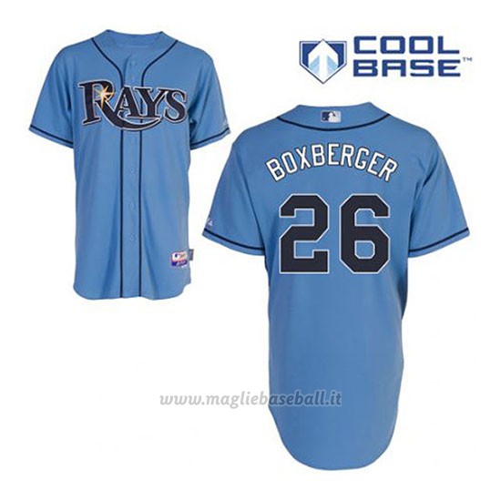 Maglia Baseball Uomo Tampa Bay Rays Brad Boxberger 26 Blu Alterner Cool Base